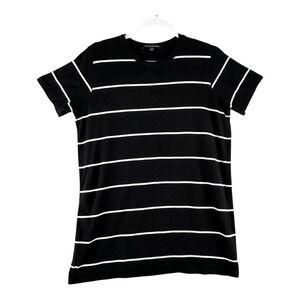 Brandy Melville Black White Stripe Womens One Size T Shirt Mini Dress Stretchy